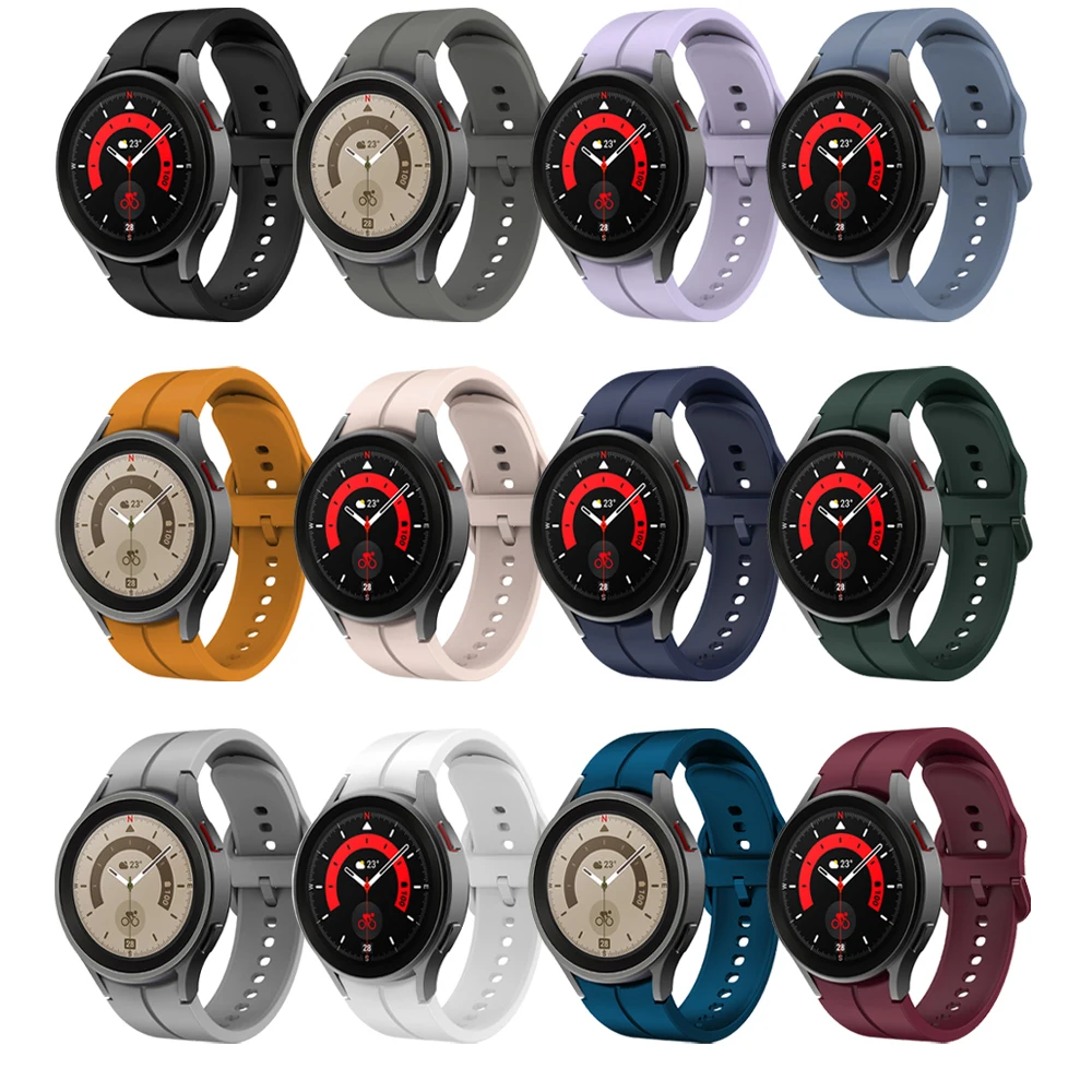 

Ремешок силиконовый для Samsung Galaxy Watch 5 pro, 45 мм/5/4 дюйма, 44 мм, 40 мм