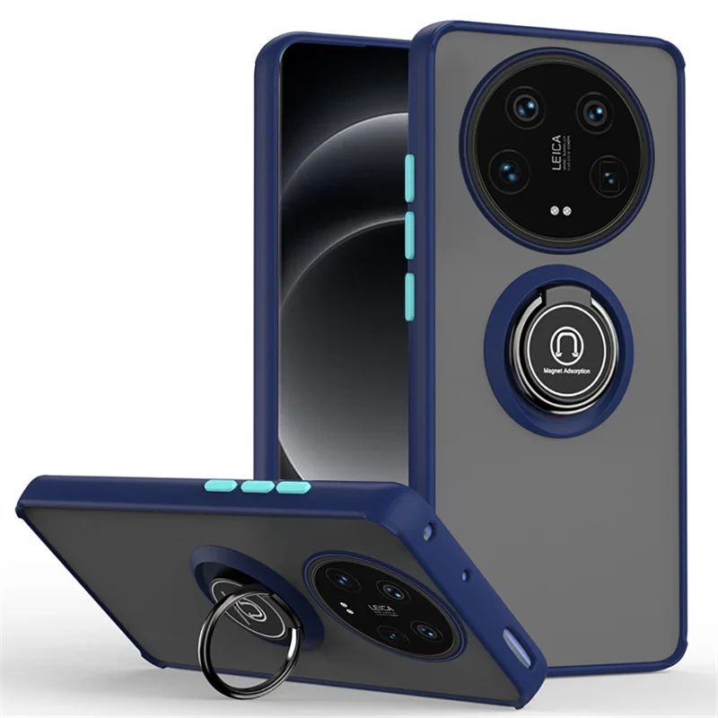 Premium Magnetic Ring Holder Shockproof Matte Phone Case - Enhanced Protection and Style
