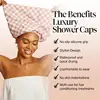 Kitsch Luxury Shower Caps for Women Reusable Waterproof - Flexi Satin Lined, Quick-dry,Stylish Hair Cap for Long & Short Hair 6