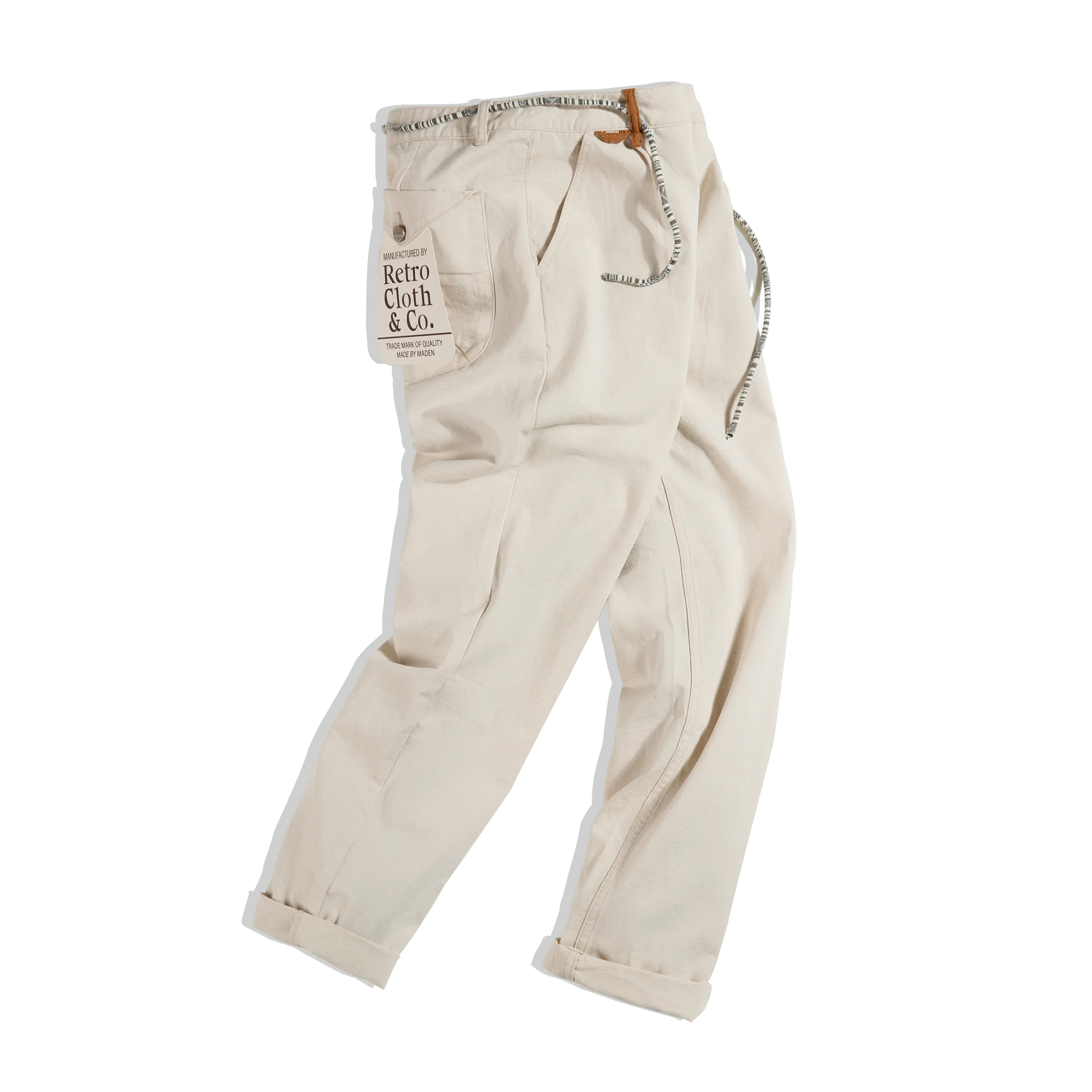 【未使用】Ameri vintage CARGO SLACKS PANTS Maden American Vintage Cotton Seed Shell Casual Pants