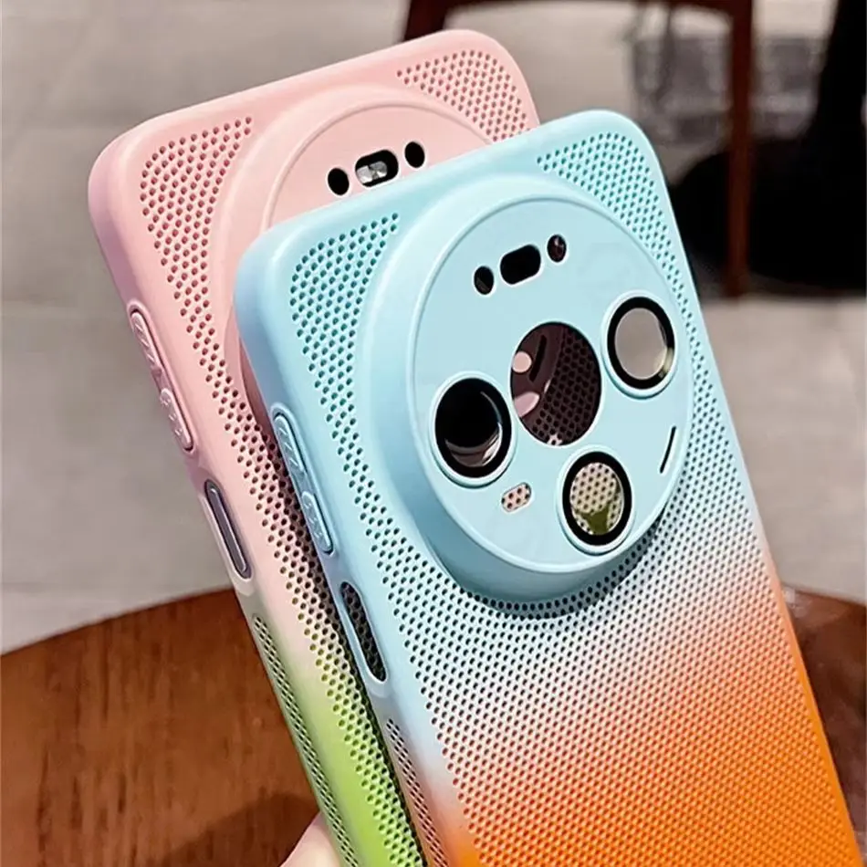 Ultra Thin Heat Dissipation Breathable Mesh Hard Case with Lens Protector Film