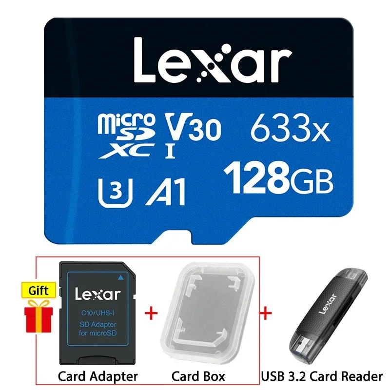 Trail Cams Galore Lexar E-Series 128GB Micro SD Card Micro SDXC UHS-I Flash Memory Card With Adapter, 100MB/s, C10, U3, A1, V30, Full HD, 4K UHD, High...