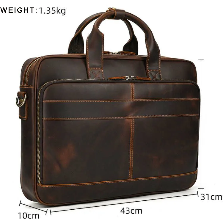 Laptop Bag 17 - Premium Leather (No. 1)