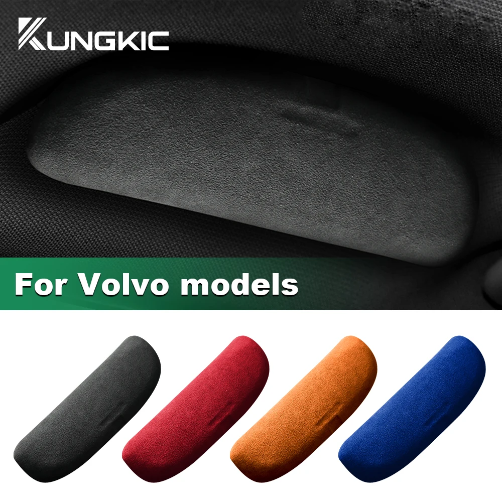 

Для Volvo XC40 XC60 XC90 S40 S60 S90 V40 V90 держатель для солнцезащитных очков Алькантара солнцезащитные очки аксессуары для автомобиля