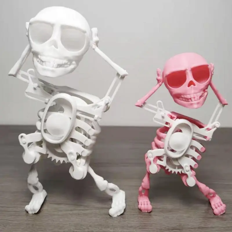 

3D танцующий скелет, жуткий танцующий скелет, мультяшное животное, мини-модель, обучающая игрушка, Детский Рождественский подарок