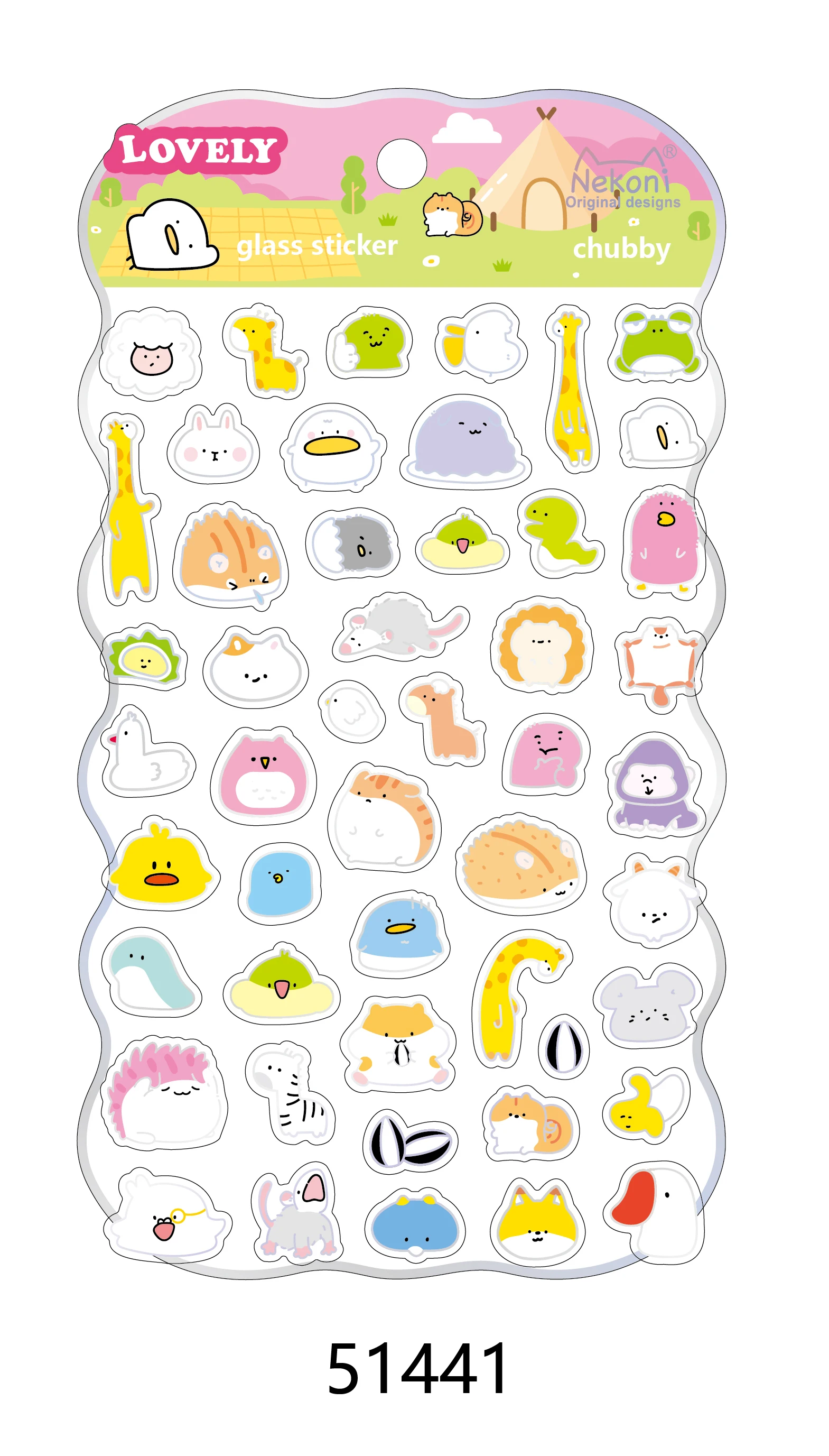 Charming Laser Glass Stickers for Scrapbooking & Journals