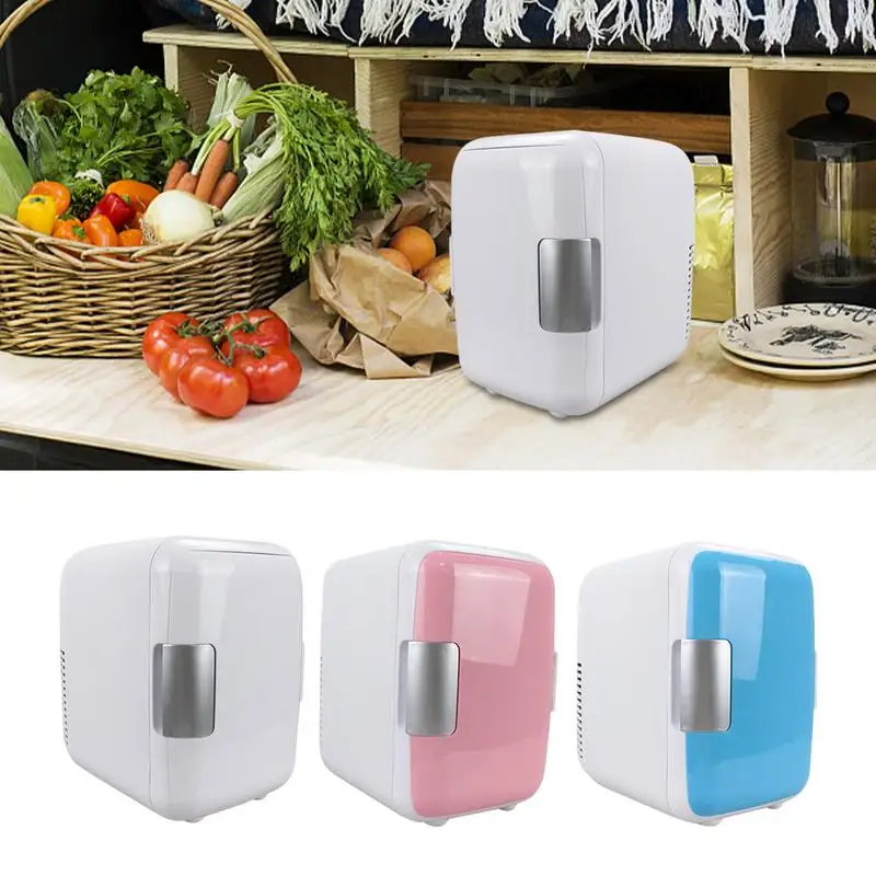 12V Car Refrigerator 4L Mini Portable Fridge Cool Warmer Cosmetics Foods Fridge Freezer Icebox for Car Home Travel Refrigerator