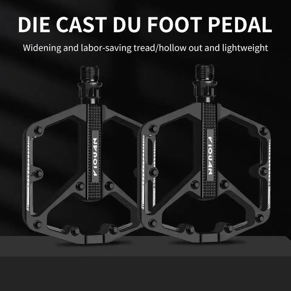 ESLNF 자전거 페달 밀폐형 DU 베어링 논슬립 산악 도로 사이클링 알루미늄 합금 플랫폼 MTB 자전거 페달 자전거 액세서리