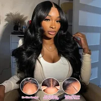Perruques Lace Front Body Wave 13x4 en Cheveux Humains, Densité 200%, 42 Pouces, Pré-épilées, Perruques Frontales 13x4 en Cheveux Humains, Perruque Body Wave en Dentelle HD 5