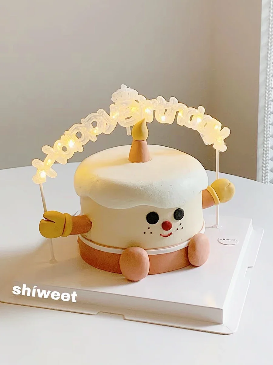 Number Lights Cake Toppers Kids Happy Birthday Cake Decorations Boy Girl 1st 18th LED Light Wedding Anniversary Party Supplies