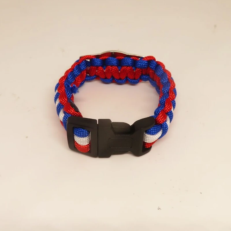 한국 국기 팔찌 매력 Paracord 팔찌 & Bangles 여성과 남성을위한 보석 선물을 사용자 정의