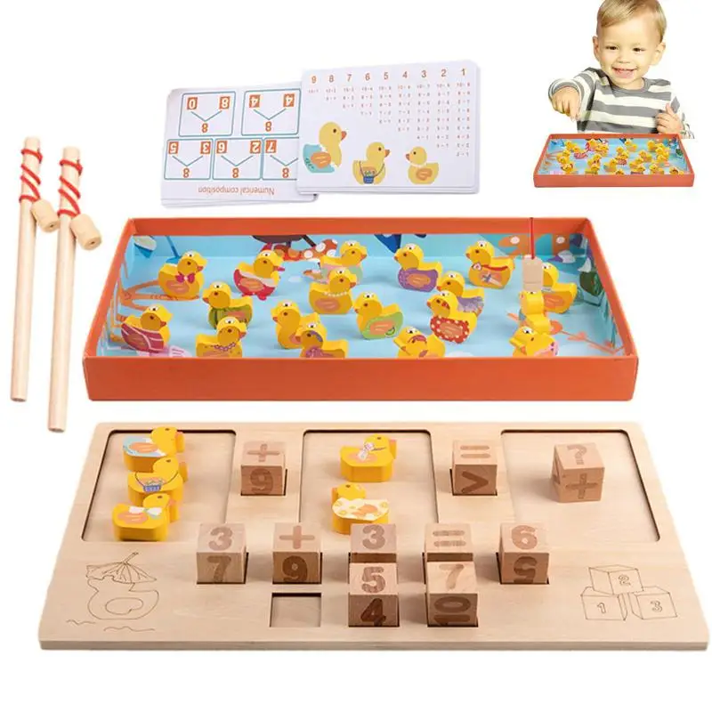 

Wooden Magnetic Fishing Game Toddler Fishing Game Educational Toys Color And Animal Recognition Multiple Ways To Play Hand-Eye