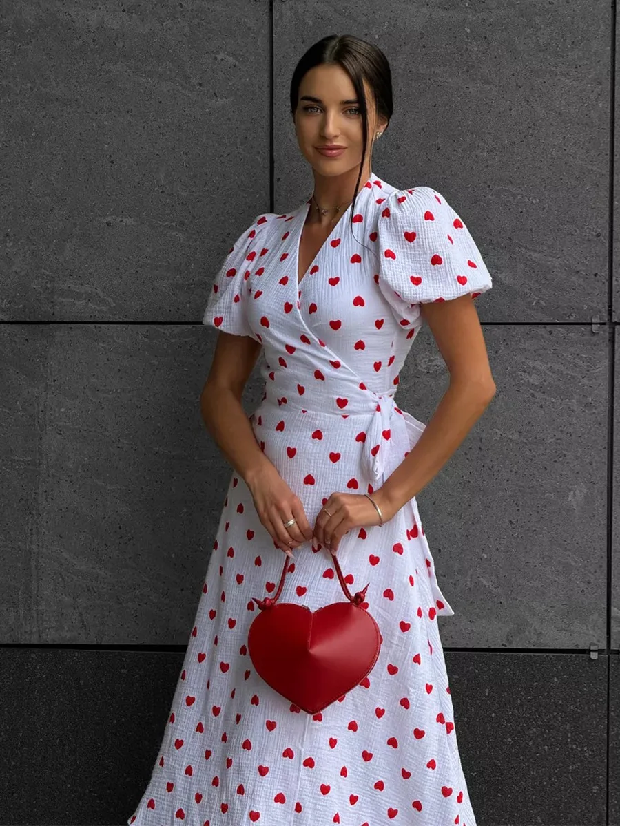 Women's Loose Fit Cotton Blend Maxi Dress with V-Neck & Short Sleeves Scecfa6a51ad74bc8833146e764a6aad8B