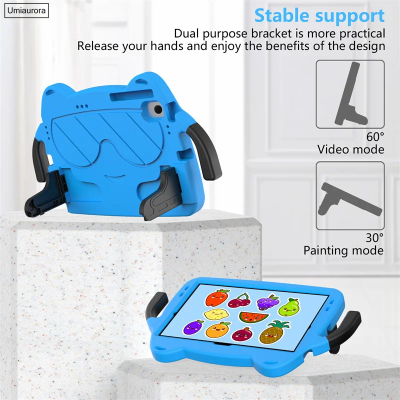 Kids EVA Shockproof Tablet Case with Stand - Durable Protective Cover