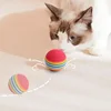 100/10PCS Pet Toy Balls Interactive Rainbow EVA Balls Cat Dog Training Toys Soft Automatic Jumping Balls Pet Playing Supplies 6