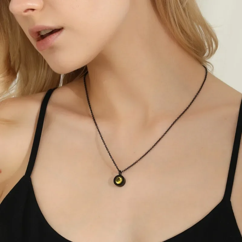 قلادة جوهرة الميلاد من الفولاذ المقاوم للصدأ للنسا...