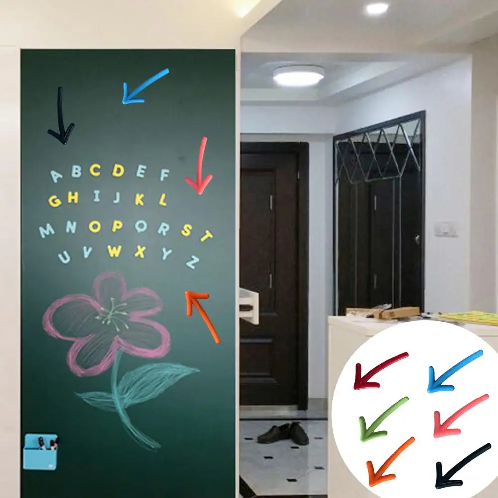

6 Pcs Fridge Magnet Posters Practical Solid Color Anti-slip Household Stuffs Arrow Magnetic Stickers Fridge Arrow Magnets