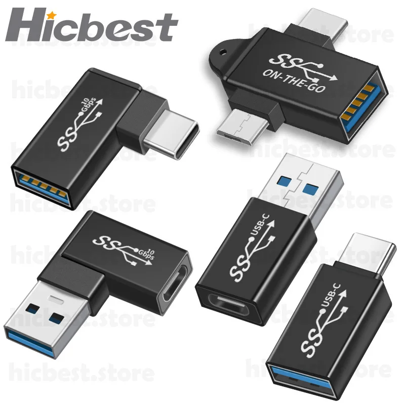 Адаптер 2 в 1 OTG USB-Type C USB для фонариков планшетов ПК телефонов на Android женский и