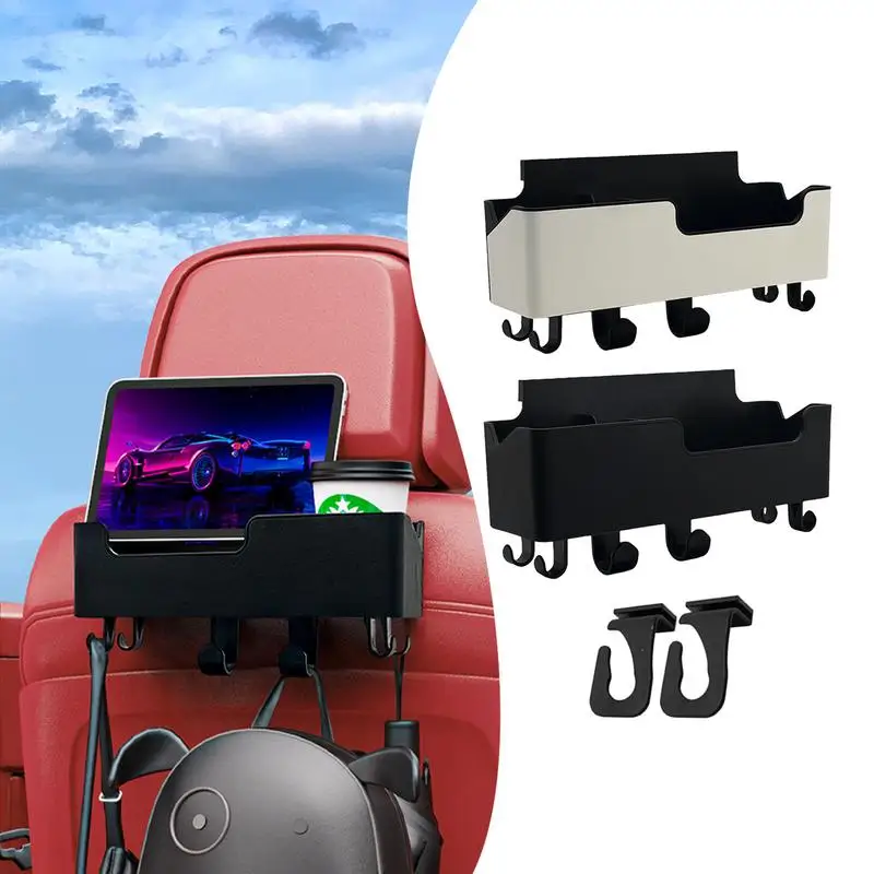 Seat Back Water Cup Holder Car Seat Back Box Multifunctional Car Travel Accessories With Cup Holder Headrest Organizer For Home