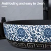 Ceramic Table Sink With Fancy Pattern Porcelain Vessel Sink Bathroom Balcony Wash Basin  Lavatory Vanity Sink Countertop Basin 5