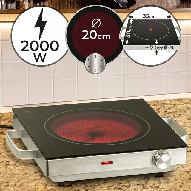 Electric cooker portable electric stove Plates plate double burner 2000W  temperature regulator Camping free shipping from Spain - AliExpress