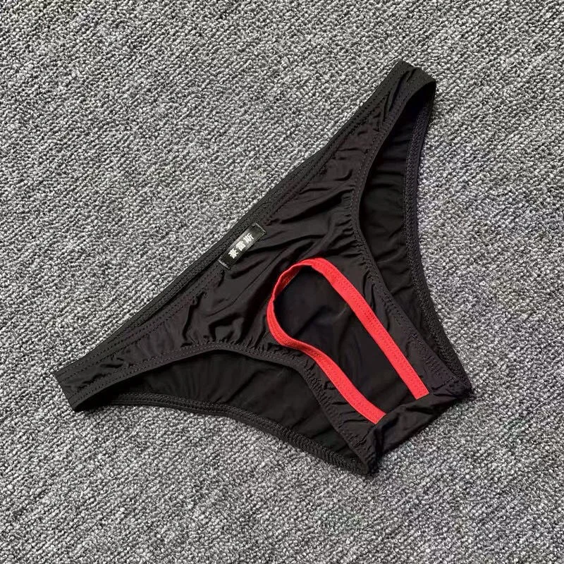 Plus Size M-XXL Crotchless Men Briefs Erotic Sexy Hole Underwear Male Pouch Panties Gay Underpants