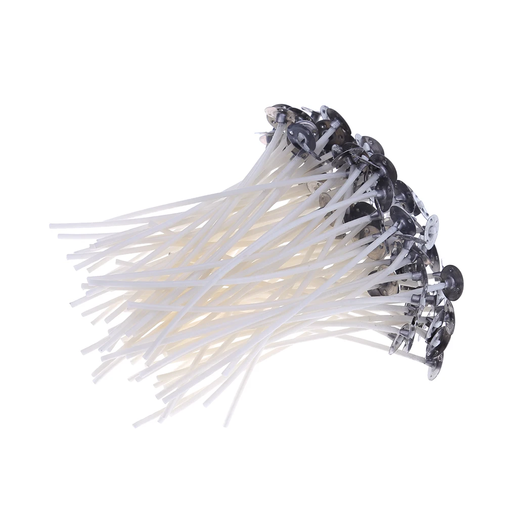 100pcs Pre-Waxed Wicks Smokeless Kerosene Lamp Wax Line DIY Making Practical Eco-friendly Pure Cotton Creative Party Supplies