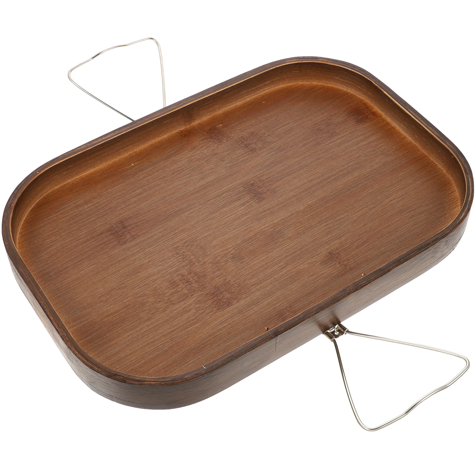 

Wooden Pallets Sofa Armrest Tray Side Table Foldable Stainless Steel Couch Drinks