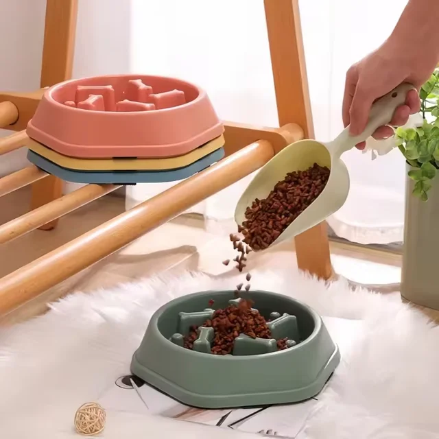 Dog slow food bowl dog bowl dog bowl anti-slip anti-choking anti-vomiting pet feeding bowl small dog food bowl cat bowl 5