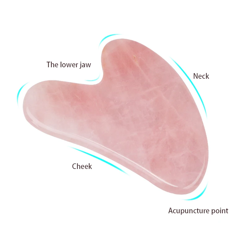 Gua Sha Board Natural Jade Stone Gua Sha Massage Board Rose Quartz Guasha Plate Jade Face Massager Scrapers Tools For Face Neck Back Body
