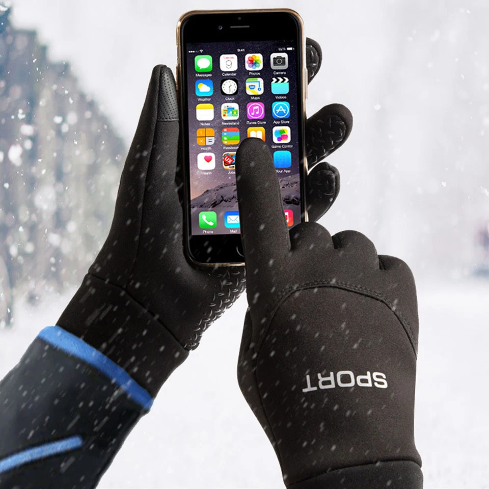 GTUBIKE Winter Warm Cycling Waterproof Gloves Windproof Sports Fishing Touchscreen Driving Motorcycle Ski Non-slip Gloves 4