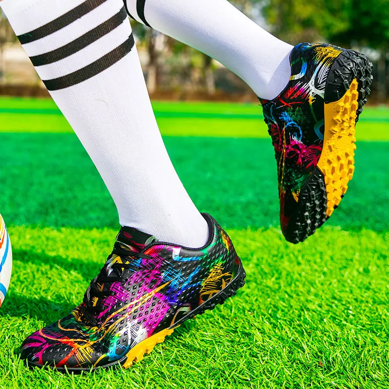 남성용 전문 경량 미끄럼 방지 축구화, 부드러운 TF/FG 축구화, 잔디 훈련 스니커즈, 야외 스포츠 신발 8 전문 축구 부츠, 남자 축구화, 축구 클리트, 야외 훈련 스포츠화, 2024 하이 퀄리티