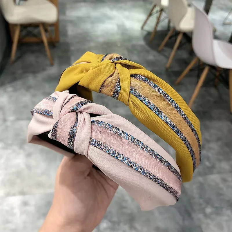 

Women's Headwear Hairpins Go Out To Play Simple Wild Pure Color Fresh Headband Girlish Temperament Color Mesh Headwear