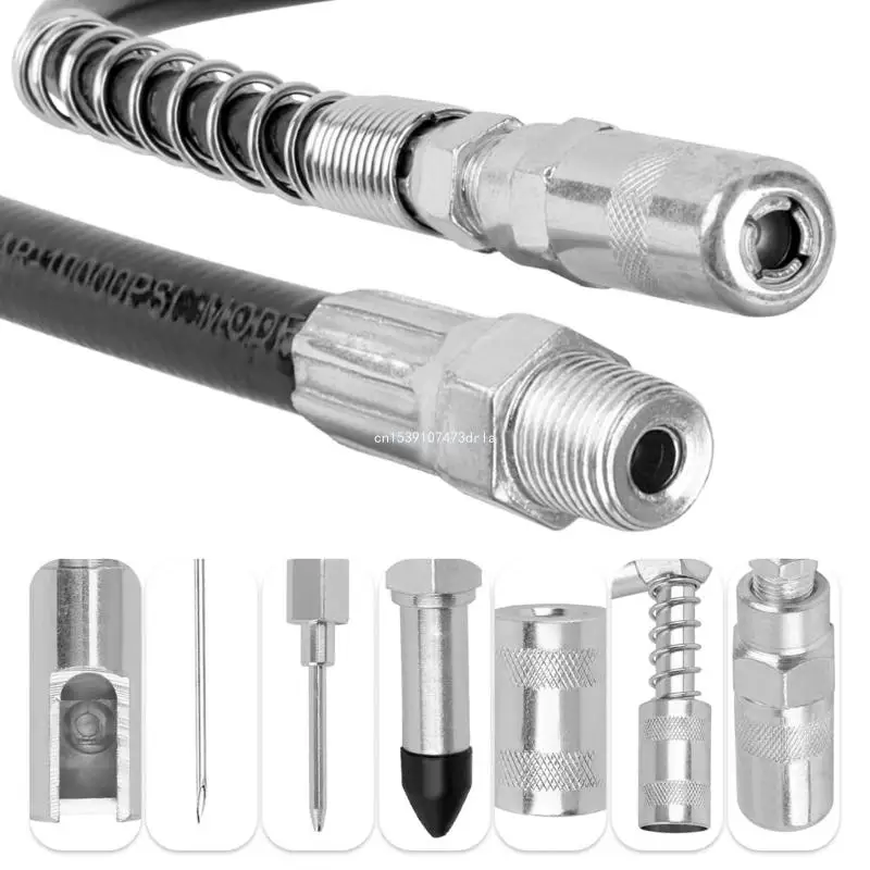 Professional Grease Guns Lubrication Application with 90 Degree Adapters Suitable for Machinery Maintenance Workshop Dropship