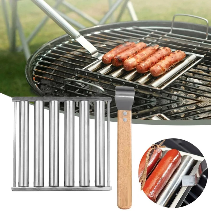 

Hot Dog Roller Sausage Roller Rack Stainless Steel Barbecue Hot Dog Rack Sausage Grill Rack Barbecue Hot Dog