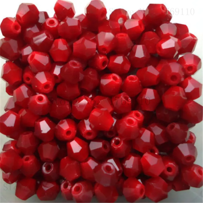 Elegant Black and Silver Bicone Crystal Glass Beads - 100pcs Set