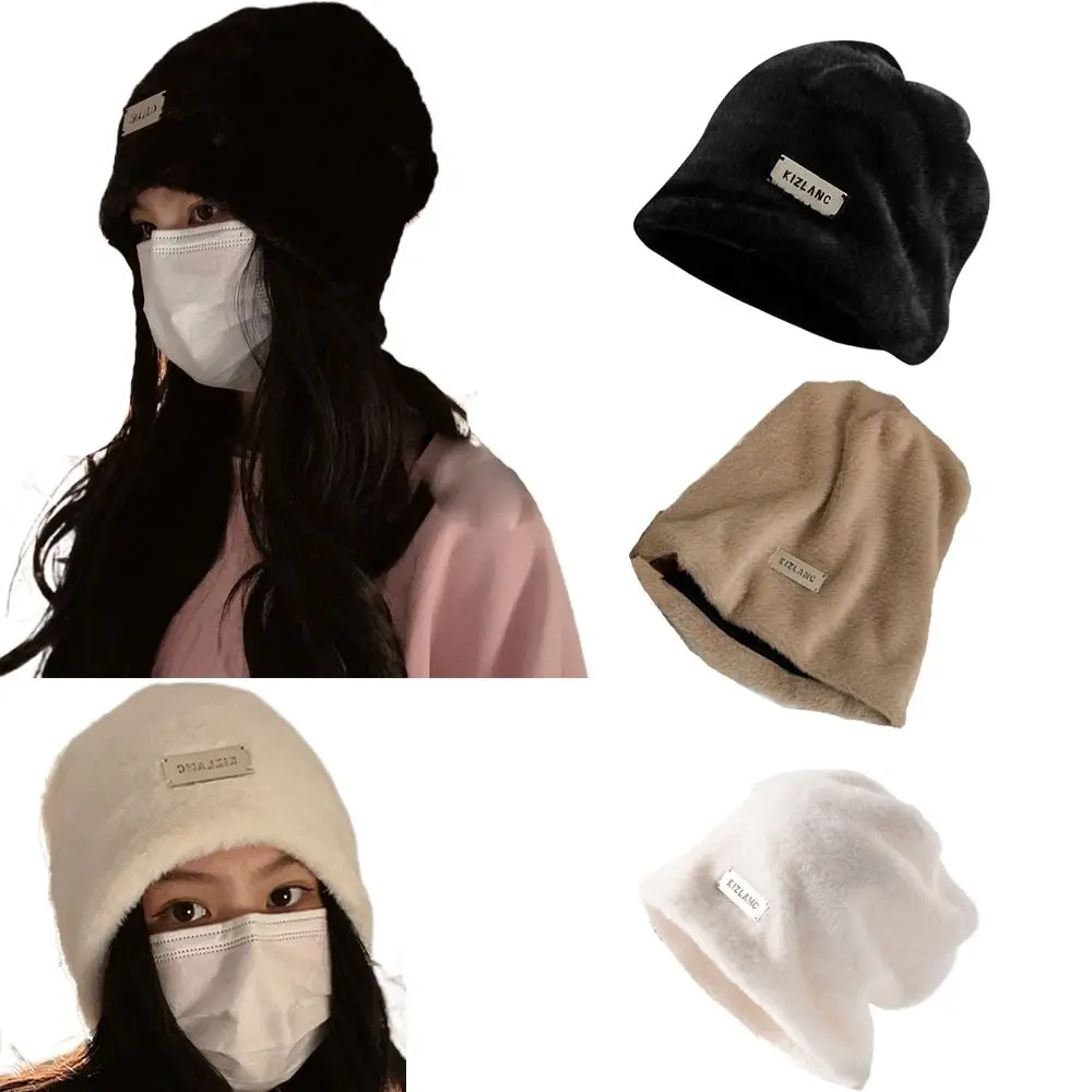 

Fashion Autumn Winter Hat Hip Hop Cap Cold-proof Thicken Stacking Hat Plush Earmuffs Beanies Hats Unisex