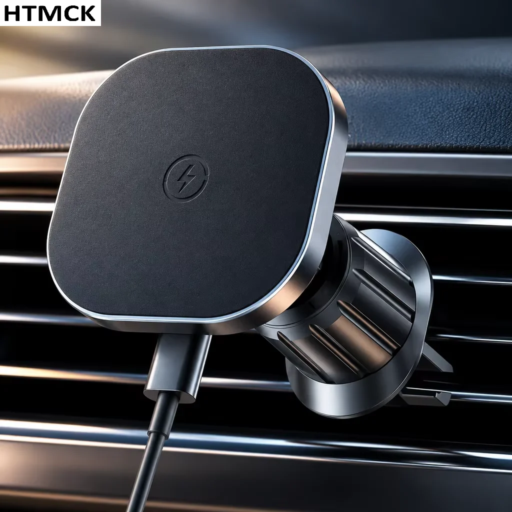 Magnetic Wireless Car Charger Phone Mount with 15W Fast Charging