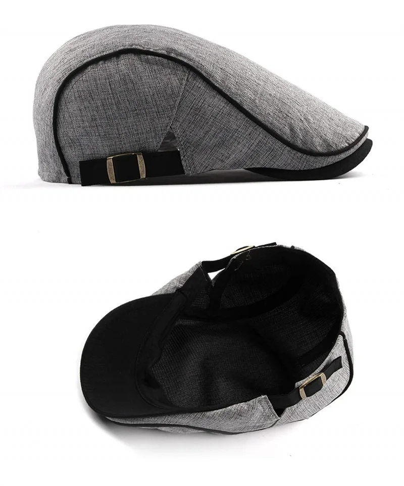 Vintage British Berets Men's Gentleman Peaked Cap Winter Cotton Visor Warm Windproof Street Hat Fashion Artist Casquette