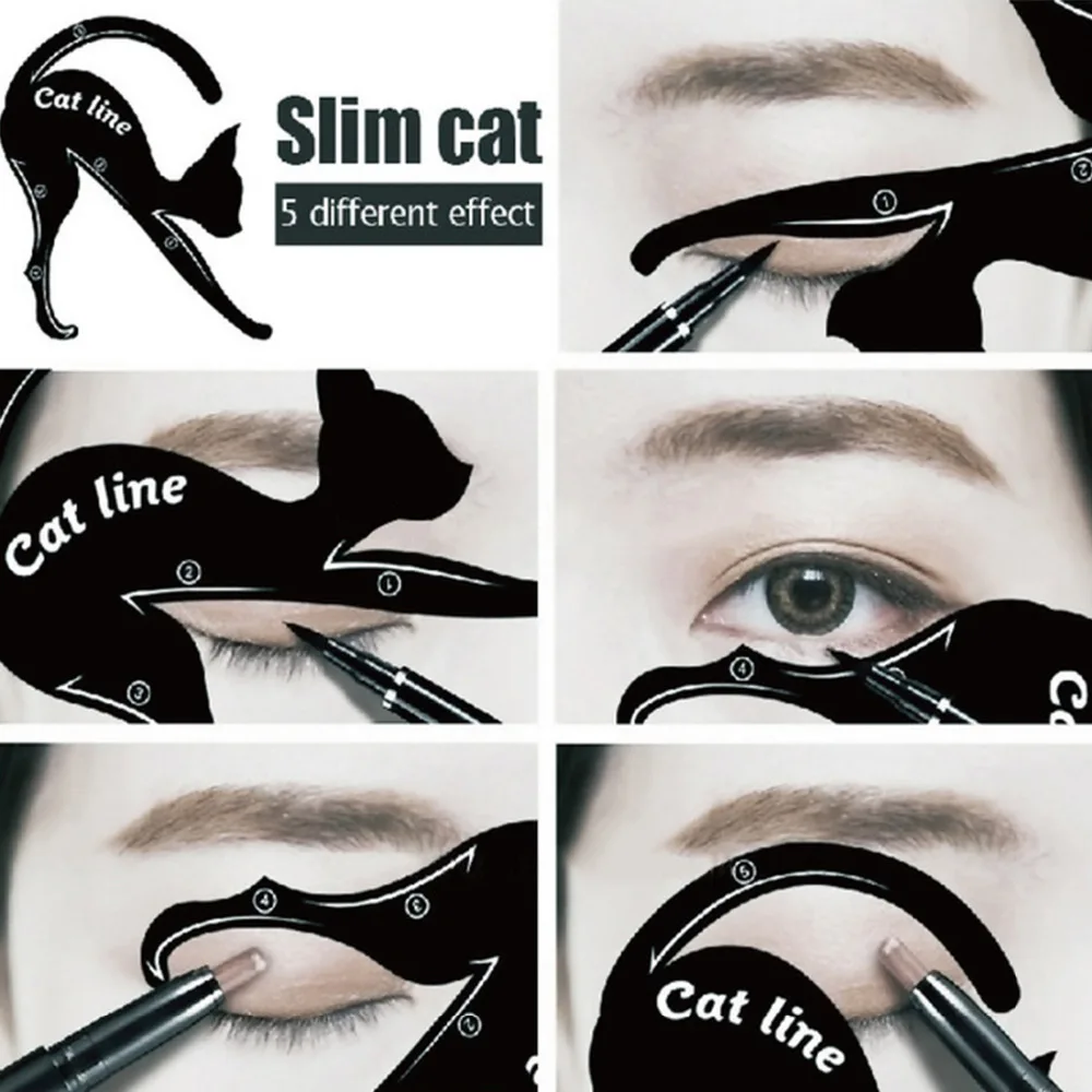 Eye Makeup Tools Cat Line Stencils Eye Template Shaper Model Easy To Make Up Eyeliner Card for Eye Makeup Tools