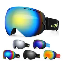 Outdoor Large Spherical Ski Goggles Mountaineering Ski Goggles Anti-fog Anti-ultraviolet Goggles Skiing Eyewear Snowboard tanie tanio centechia CN (pochodzenie)