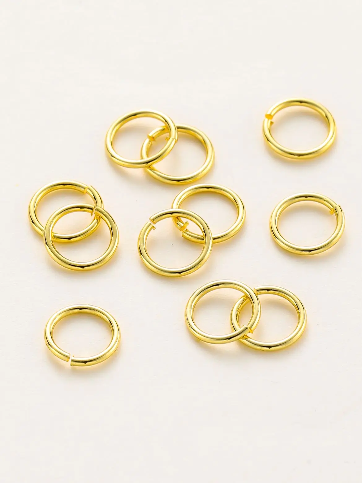 50-200/lot 14K 18K Gold Halskette Offene Einzigen Biege Ring Karabinerverschluss Stecker Split Ring Fitting DIY Schmuck Machen Zubehör – Detail 3