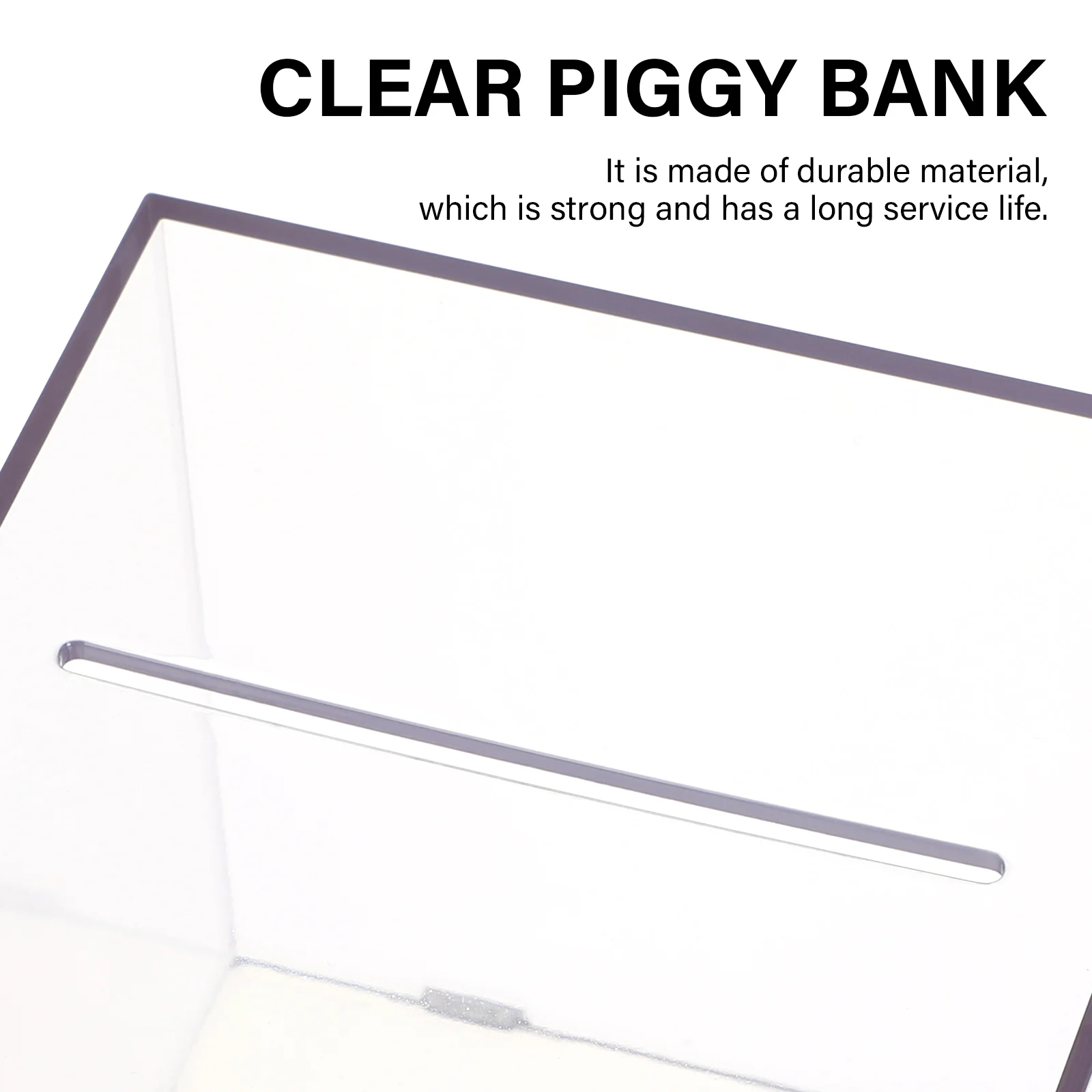 Transparent Money Box Acrylic Coin Bank Compact Saving Pot Home Accessories Desktop Piggy Bank Children Saving Container 2