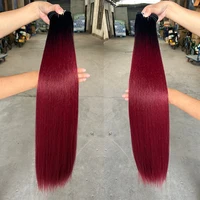 Extensions de cheveux synthétiques lisses Bio, 24-32 pouces, naturelles, douces, résistantes à la chaleur, blondes 27/30/613, tissage de cheveux protéinés 5