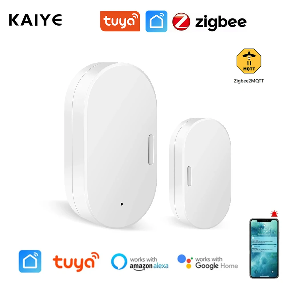 

Tuya Smart Zigbee Door Sensor Door Open/Closed Detector Home Alarm Security Protection Smart Life Control Via Alexa Google Home