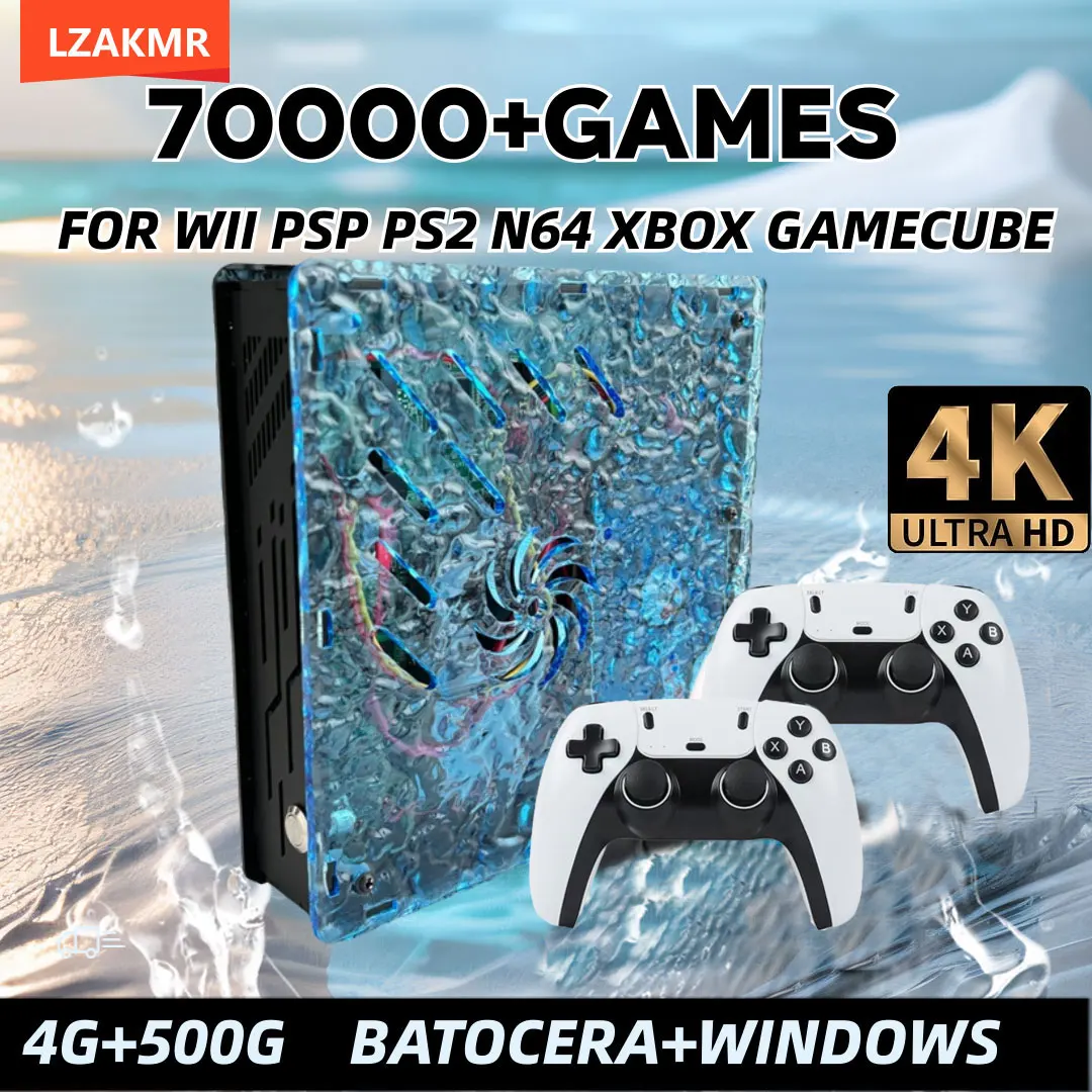 LZAKMR Retro Video Game Console X10 with 70000 Video Games 60