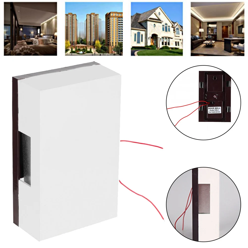 220V Wired Doorbell Din Don Hardware Doors Bells Hotel Door Bell Panel Doorbells For Homes Offices Hotels