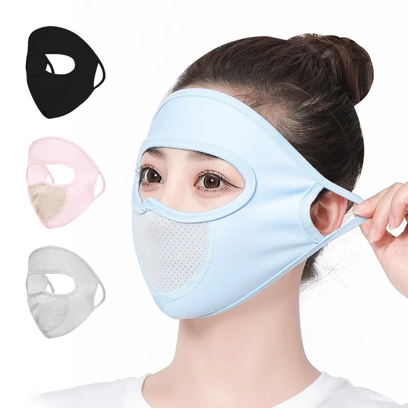 Protezione solare maschera per il viso protezione UV sport all'aria aperta ciclismo guida escursionismo passamontagna estate traspirante donna copertura integrale