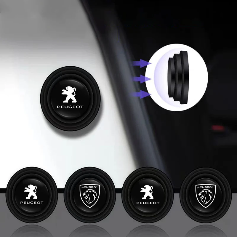 Car Decorative Accessories Door Shock Absorption Gasket Stickers For Peugeot 206 307 308 3008 207 208 407 508 107 106 205 301