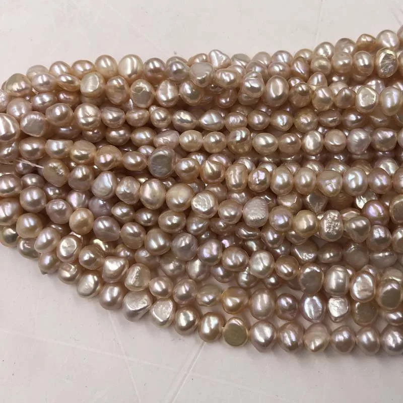 

[ELEISPL Wholesale 20 Strands 7*8-9mm Purple Freshwater Pearl Loose Strings #22010279